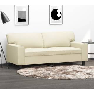 2-Personers Sofa Kunstlæder - 140 cm / Creme