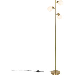 Gulvlampe guld med opalglas 3-lys justerbar - Anouk