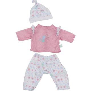 JC Toys | Berenguer Boutique | La Baby Doll Outfit | 3 stykke lyser?d og hvid onesie | vaskbar | Alder 2+ | Passer til dukker 14 """"- 18 """"