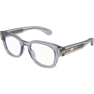 Gucci Mand GG1518O 003 Optiske stel Acetat Grå Transparent Rund
