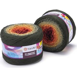 Garnkunst blomster garn 55% bomuld 45% akryl 250gr 1094yd flerfarvet bomuld garn regnbue h?klet garn for?r sommer 2 sport garn (302)