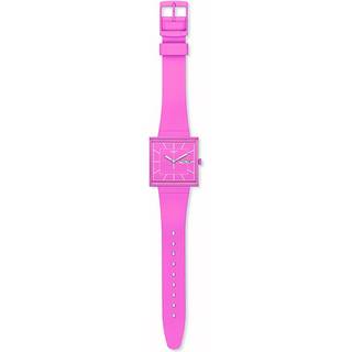 Swatch WHAT IF…ROSE? Quartz Pink Dial Pink Biosourced Strap Unisex Watch SO34P700