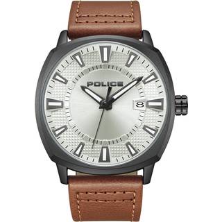 Police Urban Rebel Brown Leather Strap Watch - W44135