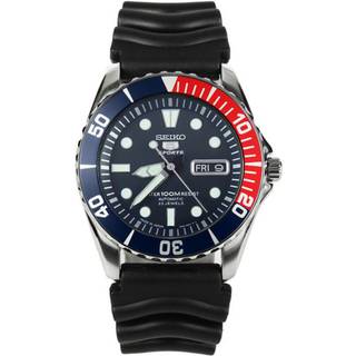 Seiko 5 Sports Automatic Blue Dial Black Rubber Strap Men’s Watch SNZF15K2