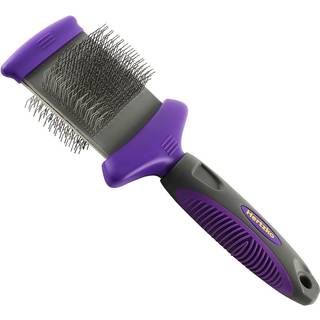 Hertzko dobbeltsidet fleksibel slickerb?rste fjerner l?se h?r floker og knob fleksible hovedkonturer p? dine k?ledyr hud - egnet til hunde og kat