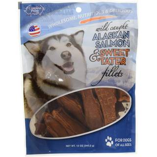 Carolina Prime Pet 45106 Salmon og Sweet Tater Filets Treat for Dogs (1 Pose) En st?rrelse