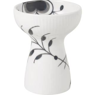 Royal Copenhagen - Black Fluted Mega Vase 11 cm - Krukker og vaser - Karen Kjældgård-Larsen - Sort,Hvid
