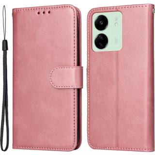 SKALO Xiaomi Redmi 13C 4G PU-læder Pungetui - Pink