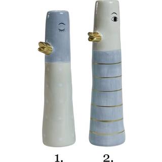 Vase and 18 cm lyseblå & lysegrå