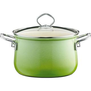 Riess Nouvelle Smaragd Fleischtopf 20 cm / 3,5 L - Emaille - Grün