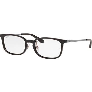 Ray - Ban Unisex RX7182D 5985 Optiske stel Injiceret Sort Transparent Firkantet Normal