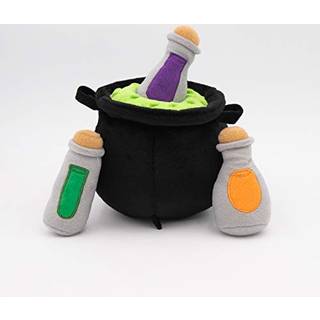 Zippypaws Halloween Burrow Interactive Dog Toys - Skjul og søg hundelegetøj og hvalpelegetøj Farverig Squeaky Dog Toys og Plush Dog Puzzles Witch