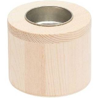 Kerzenhalter aus Holz rund