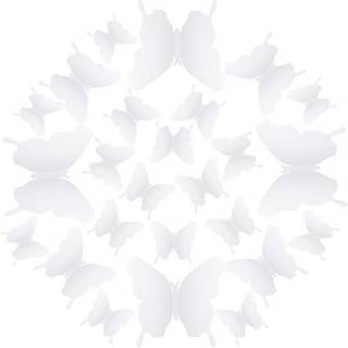 48 stykker sommerfugl v?gindretning diy spejl 3d sommerfugl klisterm?rker aftagelige sommerfugl m?rkater til hjemmet b?rnehave klassev?relse b?rn