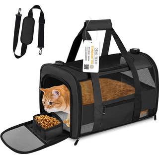 Cussiou Cat Carrier Dog Carrier Pet Carrier Airline godkendt til små hunde Medium katte hvalpe under 15 kg sammenbrudt blød sidet hunde rejsehold