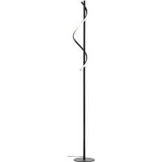 Eunice LED-gulvlampe, højde 150 cm, sort, metal