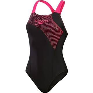 Women's Medley Logo Swimsuit Black/Pink