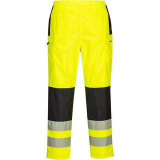 PW3 hi-vis dame regnbukser - Gul/Sort (Størrelse: M)