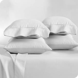 Bare Home Microfiber Bulk Pillow Cases - King Set of 4 - Cooling Pillow Cases - Double Borsted - White Pillow Cases 4 Pack - Easy Care (King - 4