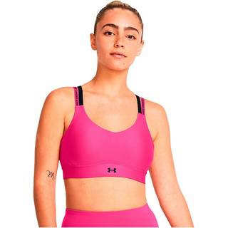 bh Under Armour UA Infinity Mid 2.0 Rib Bra-PNK 1385433-686 Størrelse XS (A-C)