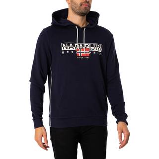 NAPAPIJRI Herren Hoodie blau Logo und Motiv