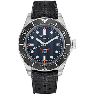 Squale 1545 Automatic Black Dial Black Rubber Strap Men’s Watch 1545BKBKC.HT