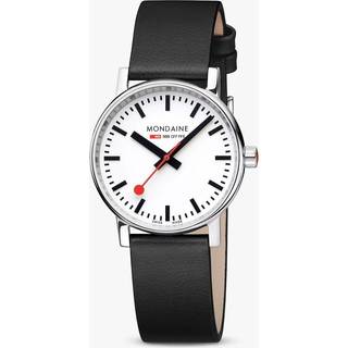 Mondaine Evo2 Quartz White Dial Black Synthetic Unisex Watch MSE.35110.LH