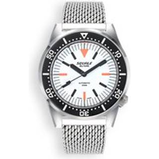 Squale 1521 Militaire Full Luminous Automatic White Dial Milanese Stainless Steel Bracelet Men’s Watch 1521FUMIWT.ME20