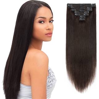 My-lady 10 tommer dobbelt skud 100% Remy Human Hair Clip i Extensions Grad 7a Quality Full Head tyk kort bl?d silkeagtig lige 8 stk 18 klip til k
