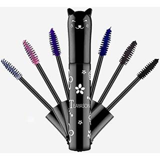 6 farvet mascara sæt gave kit hvidblå lilla sort brun lyserød vandtæt naturlig hypoallergenisk farverig makeup bedste fordel volumerende forlænge