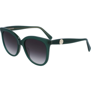 LONGCHAMP Kvinde LO731S 303 Solbriller Acetat Grøn Grå Rund Normal Normal