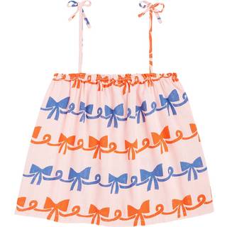 Bobo Choses Ribbon Bow ruffle-trimmed top - pink - Y 12/13