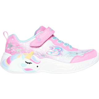 Skechers Pink/turquoise Unicorn Dreams Sneaker Med Blink - Str. 32
