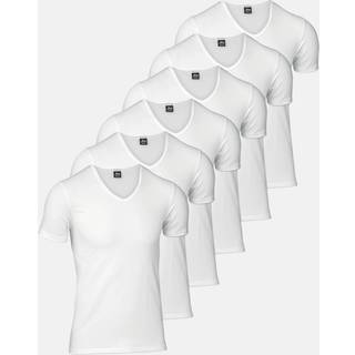 T-shirt "v-neck" 6-pak | Økologisk bomuld | Hvid