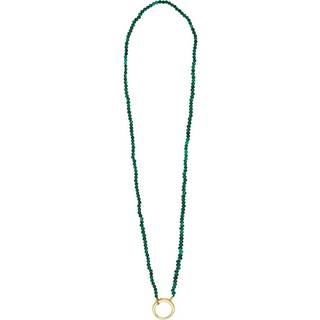 Gemstone Charm Lock Chain 2mm