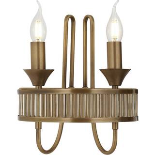 Væglampe AP-1890-2E Avonni, dæmpbar, Messing/guld, Stue/spisestue, Metal, Antik