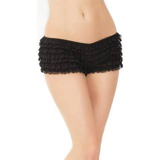 Coquette Women's Ruffled Rhumba Booty Short Black One Size/XL