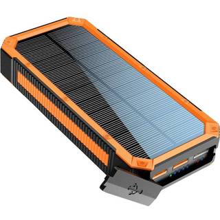 Lippa 20000mAh Solcelle Powerbank - PD 18W - Sort