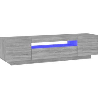 Tv-Skab Med Led-Lys 160X35X40 Cm - Grå sonoma-eg