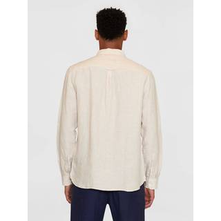 KnowledgeCotton Apparel Regular Linen Shirt Skjorte Herrer størrelse XXL farve beige