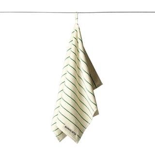 Bongusta Naram Håndklæder Pure White & Grass - 50 x 80 cm