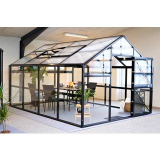 SCANDIC IDUN 9,3 DRIVHUS, materiale Glas sider / Poly tag - Stormsikkert