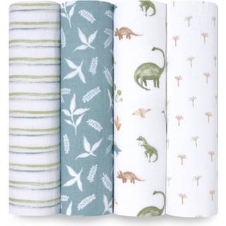 Aden + Anais aden + anais Green Essentials 100% Cotton Blanket Dino Jungle Muslins 4 Pack