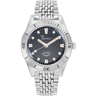 Squale Super-Squale Automatic Black Dial Milanese Stainless Steel Bracelet Men's Watch SUPERSSBK.AC