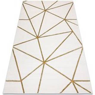 Tæppe EMERALD eksklusiv 1013 glamour, stilfuld geometrisk fløde / guld 240x330 cm