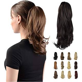 Sofeiyan 13 """" Hestehaleudvidelse Lang kr?llet hestehale klip i klo h?rforl?ngelse Naturligt udseende syntetisk h?rstykke til kvinder m?rkeste br