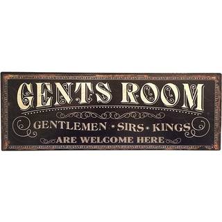 Blechschild GENTS ROOM Türschild Herren-Toilette Vintage Nostalgie Deko 36x13cm