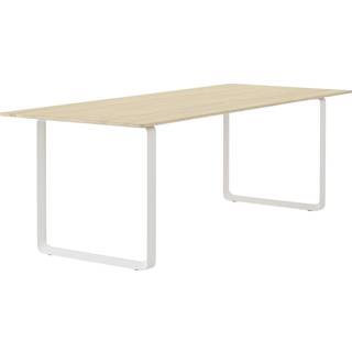 Muuto - 70/70 Table spisebord 225x90 cm, Massiv eg/Hvid - Spiseborde - TAF Studio - Træ farvet,Hvid - Metal/Træ