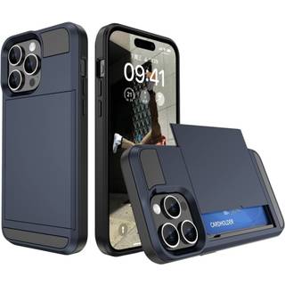 SKALO iPhone 15 Armor Cover kortholder - Blå