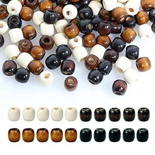 400stk store hul t?nde tr?perler Betterjonny 12x11mm 4 farver naturlige tr?afstand perler bulk til makrame rosary armb?nd smykker h?ndv?rksfremst